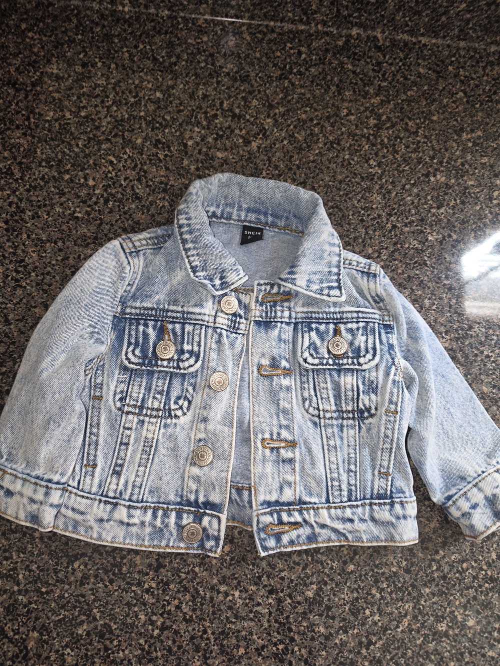 SHEIN Light Blue Kids' Denim Jean Jacket